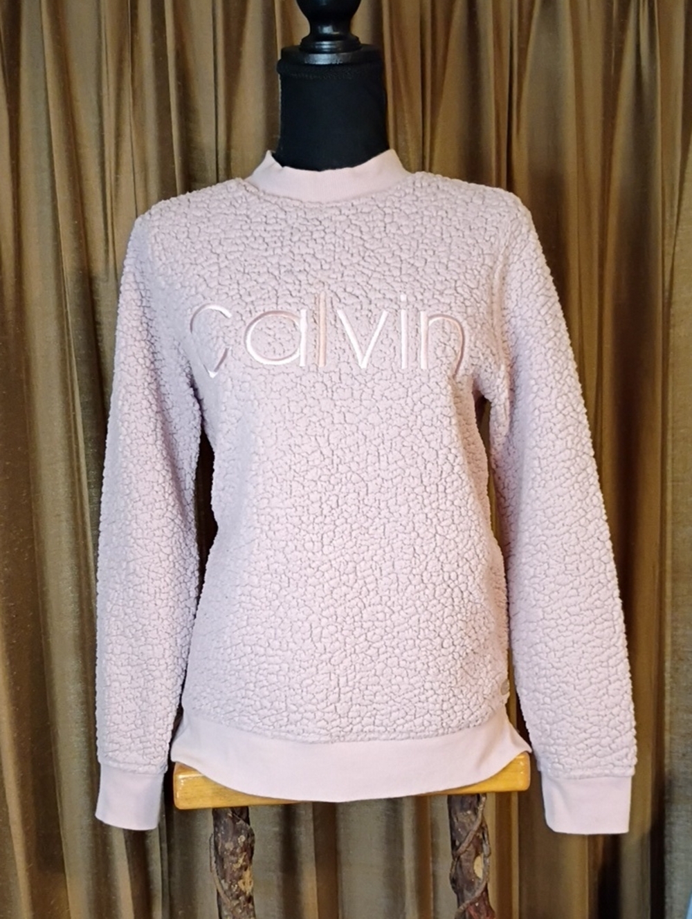 Calvin Klein Dusty Pink Sherpa Crewneck Sweatshirt